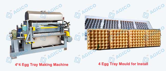 4-4 Egg Tray Making Machine and Mold