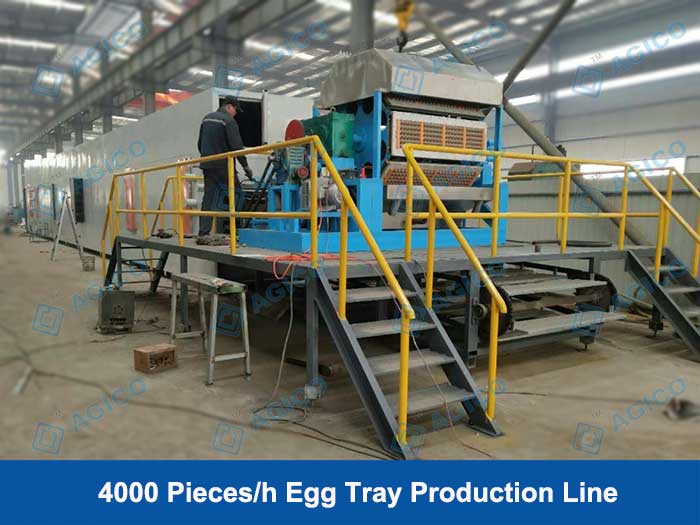 4000 Pieces/h Egg Tray Production Line