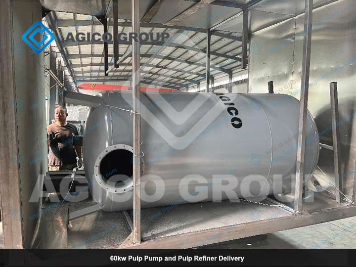 60kw-Pulp-Pump-and-Pulp-Refiner-Delivery